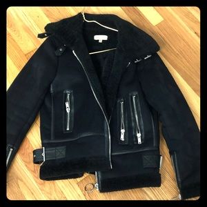 Faux leather/fur jacket